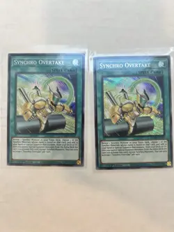 🔥 Yugioh DAMA-EN067 Synchro Overtake SECRET RARE NM 1ST EDITION X2!! - Image 1