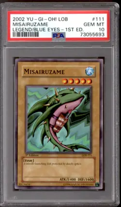 Yu-Gi-Oh Legend Blue Eyes 1st Edition Misairuzame LOB-111 PSA 10 GEM MINT YuGiOh - Image 1