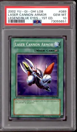 Yu-Gi-Oh LOB BEWD 1st Edition Laser Cannon Armor LOB-089 PSA 10 GEM MINT YuGiOh - Image 1