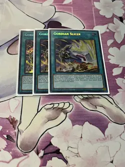 3x NM Yugioh Gordian Slicer ALIN-EN066 1st Edition (Secret Rare) - Image 1