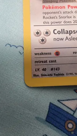 Rocket's Snorlax 33/132 Rare Gym Heroes Pokemon Card - Image 4