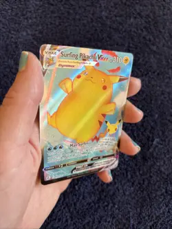 Surfing Pikachu Vmax 009/025 Celebrations NM Full Art Ultra Rare Pokemon Card - Image 3