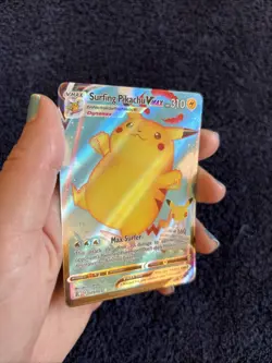 Surfing Pikachu Vmax 009/025 Celebrations NM Full Art Ultra Rare Pokemon Card - Image 4