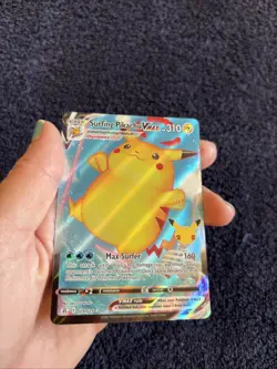Surfing Pikachu Vmax 009/025 Celebrations NM Full Art Ultra Rare Pokemon Card - Image 5
