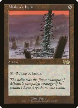 MTG - Mishra's Helix - Urza's Saga - X1 - (LP) - - Image 1