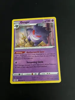 Gengar 066/196 Sword Shield Lost Origin Holo Pokemon Trading Card TCG - Image 2