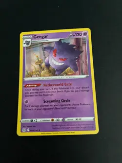 Gengar 066/196 Sword Shield Lost Origin Holo Pokemon Trading Card TCG - Image 3