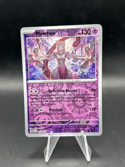 Mewtwo Reverse Holo Rare #150 Near Mint Card Pokemon 2023 Scarlet & Violet 151 - Image 1