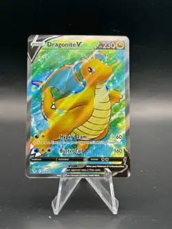 Dragonite V NM 076/078 Pokemon Go NM Full Art Ultra Rare Pokemon Card - Image 1