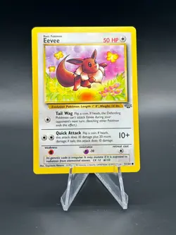 Eevee NM/LP Jungle Set 51/64 Unlimited Common 1999 WOTC Pokemon card - Image 1