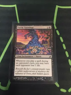 MTG Magic The Gathering Faerie Tauntings Black Enchantment Commander - Image 1