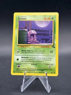 Grimer LP/NM 48/62 Common Fossil Set Unlimited WOTC Trading Card LP/NM 1999 - Image 1