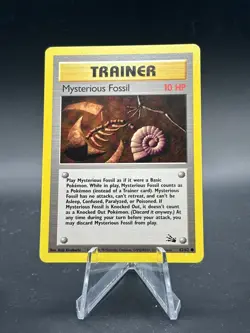 Mysterious Fossil Unlimited Trainer LP/NM 62/62 Common Fossil WOTC Trading Card - Image 1