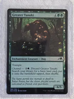 MTG Greater Tanuki FOIL #189 Kamigawa Neon Dynasty Magic Gathering Card NM - Image 4