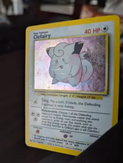 Pokemon Clefairy Holo Unlimited Rare Card 5/102 Base Set - HP - Image 3