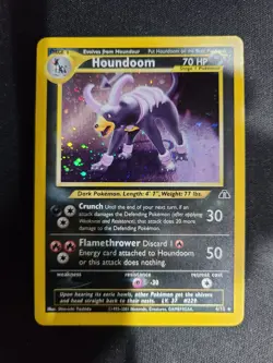 Pokemon TCG WOTC Card Houndoom Neo Discovery Set Holo Foil #4/75 LP+ - Image 1