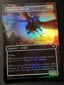 Youthful Valkyrie - Foil - Borderless - FDN - MTG - EN - NM - 0303 - Image 1