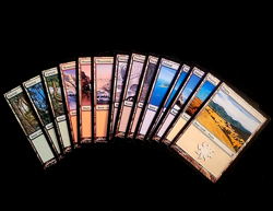 MTG ARCHENEMY COLLECTOR SET - NM / LP - BASIC LANDS 1X EACH ART - ARCCS - Image 1