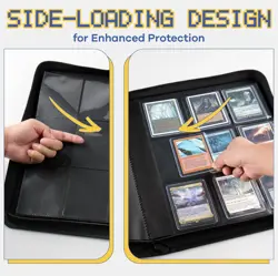 9-Pocket Toploader Card Binder for Trading Cards - Black Edition - Image 5