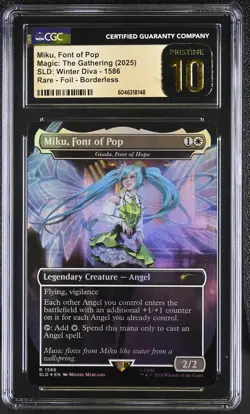 GIADA, FONT OF HOPE Secret Lair Miku, Font of Pop Foil CGC 10 Pristine MTG - Image 1