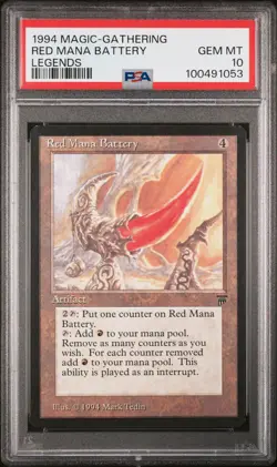 RED MANA BATTERY Legends U PSA 10 MTG [Nostalgium] - Image 1
