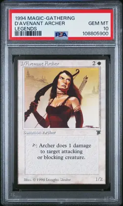 D'AVENANT ARCHER Legends PSA 10 Gem Mint MTG [Nostalgium] - Image 1