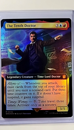 2023 MTG WHO Doctor Who Extended Art Foil #446 David Tennant The Tenth Doctor - Image 1