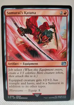 Magic MTG - Samurai's Katana - Final Fantasy - NMINT #0154 - Image 1