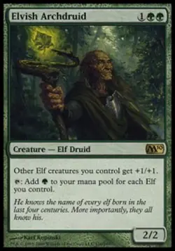 *MRM* ENGLISH Archidruide elfe (Elvish Archdruid) MTG Magic M10+ - Image 1