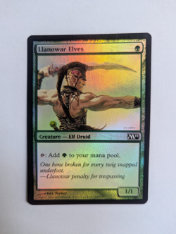 Magic Mtg FOIL Core Set 2011 Llanowar Elves near mint - Image 1