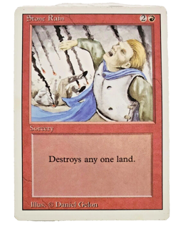 1994 MTG Stone Rain Revised April 3rd Edition Vintage Magic The Gathering Card - Image 1