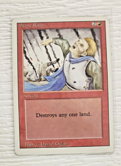 1994 MTG Stone Rain Revised April 3rd Edition Vintage Magic The Gathering Card - Image 3