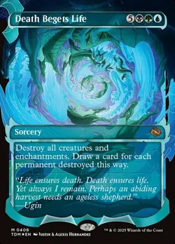MTG Death Begets Life - Foil - Showcase, Tarkir: Dragonstorm, Near Mint, English - Image 1