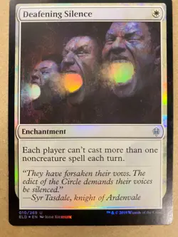 MTG 1x FOIL Deafening Silence # 10 Throne of Eldraine Magic the Gathering x1 NM - Image 1
