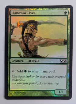 Magic Mtg FOIL Core Set 2012 Llanowar Elves near mint - Image 1