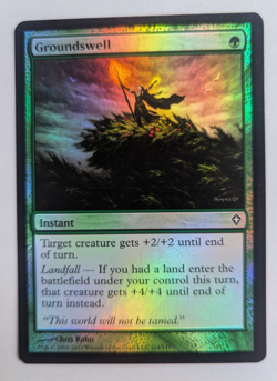 Magic Mtg FOIL Worldwake Groundswell near mint - Image 1