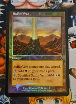 MTG Sulfur Vent 🇬🇧 Foil Nm Magic the Gathering Invasion 2000 Og Card Land - Image 1