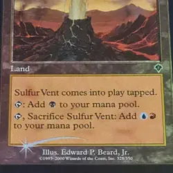 MTG Sulfur Vent 🇬🇧 Foil Nm Magic the Gathering Invasion 2000 Og Card Land - Image 3
