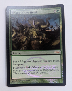Magic Mtg FOIL Grand Prix Promo Call of the Herd near mint - Image 1