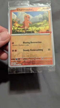 Pokemon TCG Charmander MEW 004/165 GameStop Stamped Promo Card Factory Sealed - Image 3
