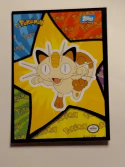 1999 Topps Pokemon the First Movie #NNO Mewtwo puzzle Meowth - Image 1