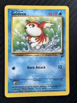 Pokemon Base Set 2 Goldeen Non Holo Common 76/130 LP - Image 1