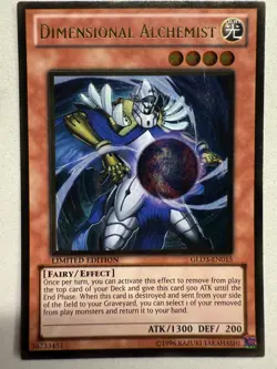 *** DIMENSIONAL ALCHEMIST *** GOLD RARE GLD3-EN015 (VLP) YUGIOH! - Image 1
