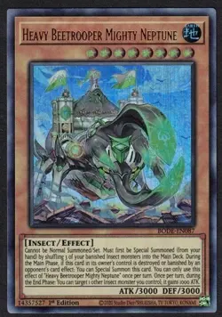 Yugioh Heavy Beetrooper Mighty Neptune BODE-EN087 Ultra Rare 1st Ed - VLP - Image 1