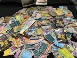 Pokemon Card Collection In Tin About 1000 Cards Random Assorted Years 4.5lbs - Image 2