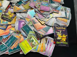 Pokemon Card Collection In Tin About 1000 Cards Random Assorted Years 4.5lbs - Image 3