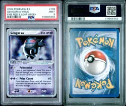 2004 Pokemon EX Fire Red & Leaf Green Gengar EX #108 Holo Rare Card PSA 9 MINT - Image 3