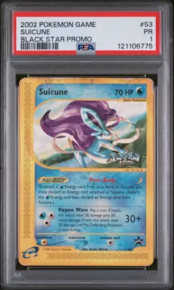 PSA 1 Suicune 53 Black Star Promo 2002 4 EVER Pokemon Card TCG - Image 1