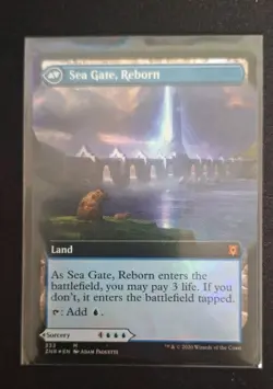 Zendikar Rising Sea Gate Restoration Extended Art Foil Card MTG Magic, NM - Image 2