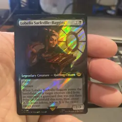 Lobelia Sackville-Baggins, R 0768, NM Surge Foil Ext. MTG LotR Lord Rings Cards - Image 1
